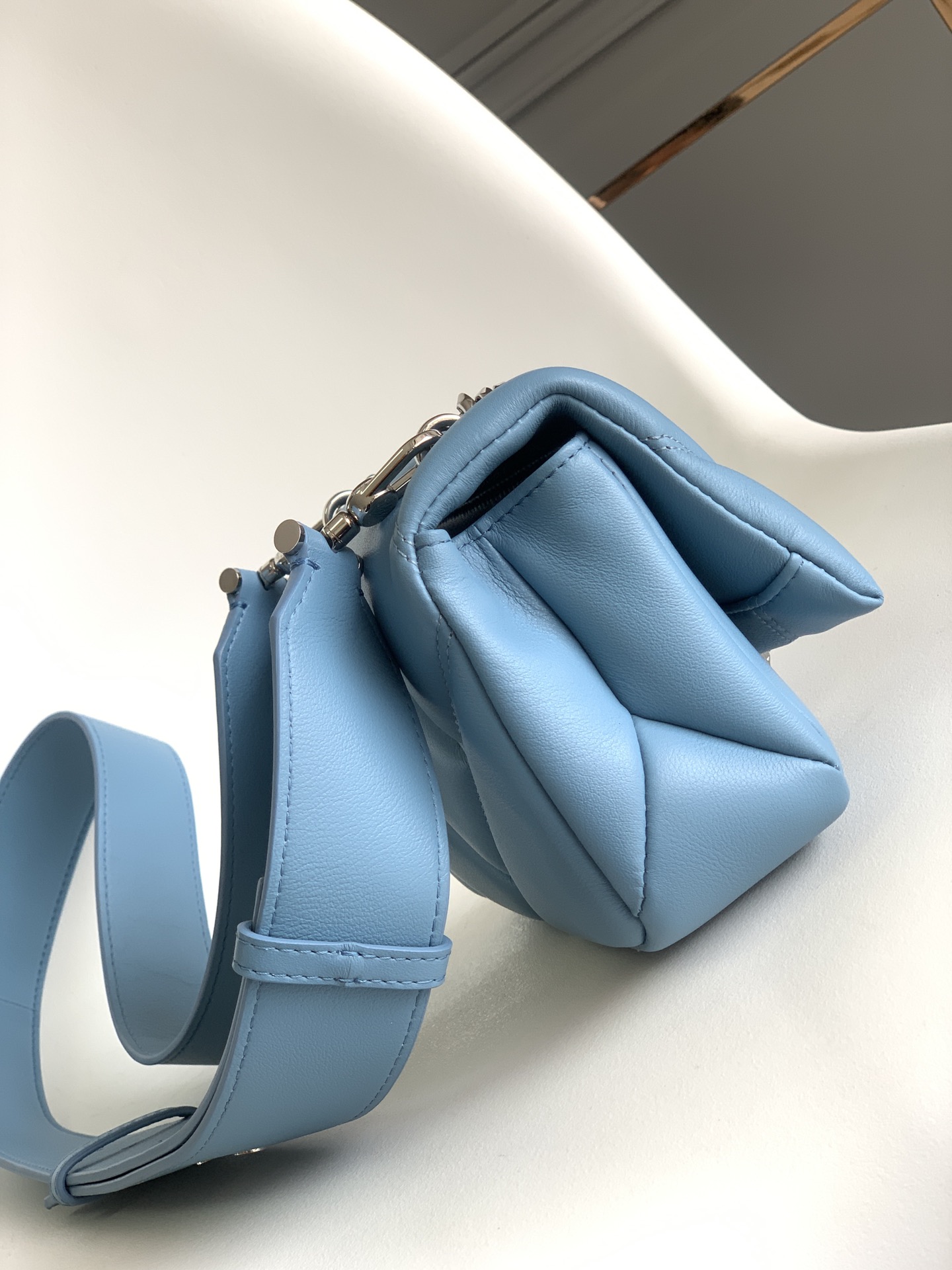 Bvlgari Serpenti Cabochon Crossbody Mini Bag Blue